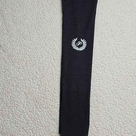 1126 NWT Pink Victoria's Secret Stretch Cotton Leggings Size XS Dark Charcoal - Picture 6 of 6